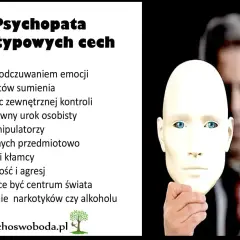 Psychopata i socjopata: 10 cech. Maska skrywa brak emocji, manipulację i narcyzm.