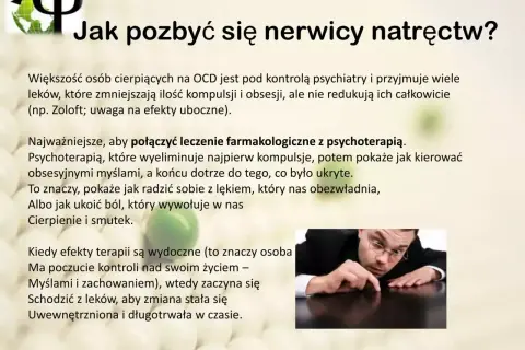 Czy OCD jest uleczalne? Leczenie farmakologiczne i psychoterapia pomagają odzyskać kontrolę nad myślami i zachowaniem, redukując cierpienie.
