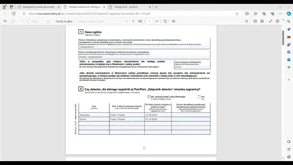 Jak wypełnić wniosek o zasiłek rodzinny w Niemczech - wzór i porady